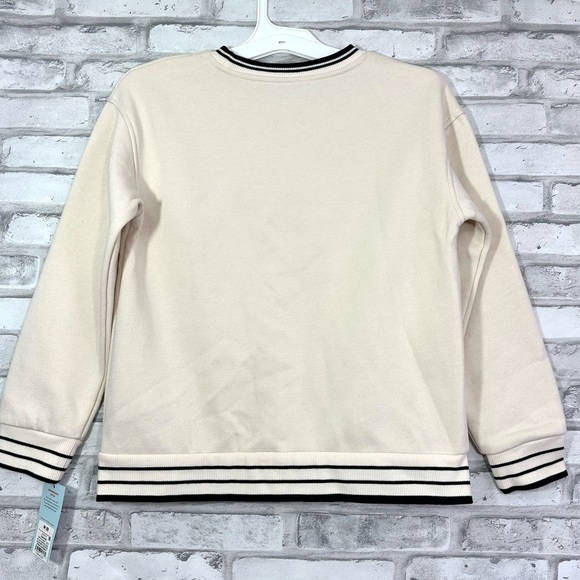 Cat & Jack Girls Cream Black Love Always Long Sleeve Sweatshirt - NWT - Picture 7 of 9